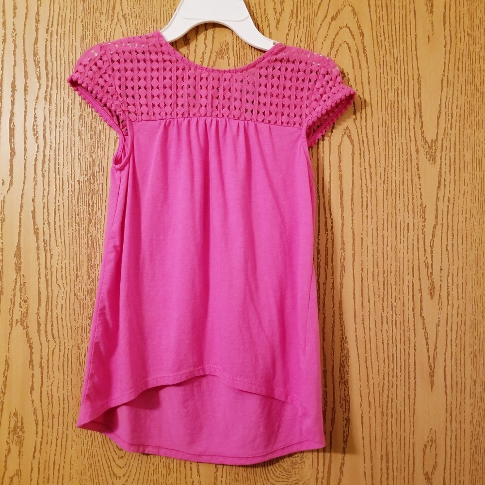 Old Navy girls top with crochet detail size L